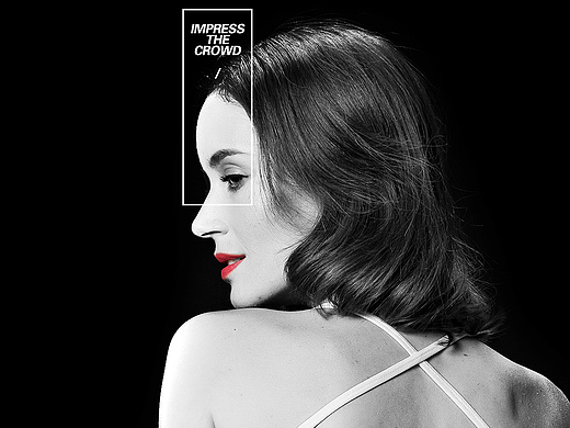 黑白风合成banner极简女装海报