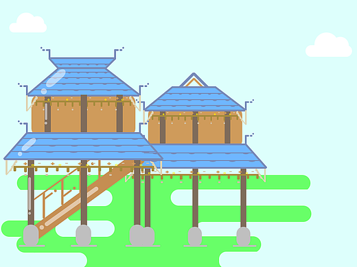 mbe风格城市地标建筑  