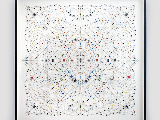 电子线路组成的佛教曼荼罗图案