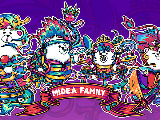 Midea Family-四象神兽
