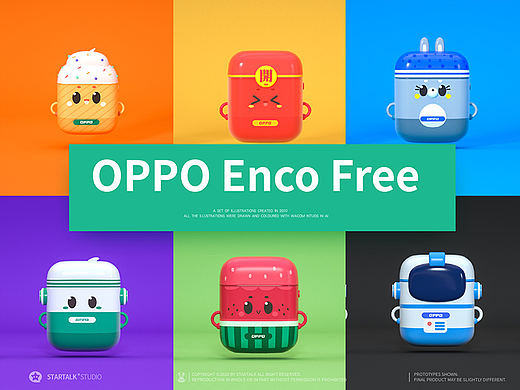 OPPO Enco Free -万物皆可萌系列保护套