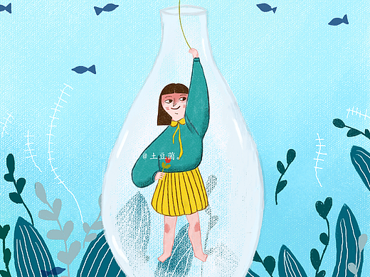 Dream Girl 插画练习（个人主页-ZMjM0ODExMjQ=） - 创作习作 - 站酷设计师土豆菌Ella原创素材 - 站酷ZCOOL