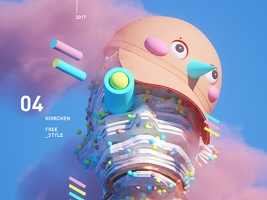 # C4D Freestyle# Color-trap