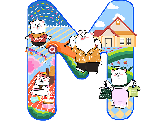 M世界之春游篇（个人主页-ZMzUxNzc2NjA=） - 图案 - 站酷设计师米粒vicky原创素材 - 站酷ZCOOL