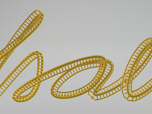 【C4D】过山车biubiubiu~~~