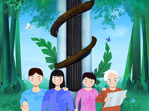 和家人一起【无风感,有凉感】