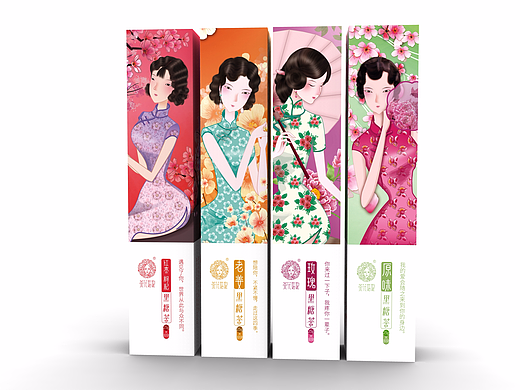 ©缘包装-案例展示-茶花姑娘黑糖茶包装设计 保健品包