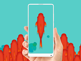 《錦鯉藏花》系列小米MIX全面屏海報(bào)