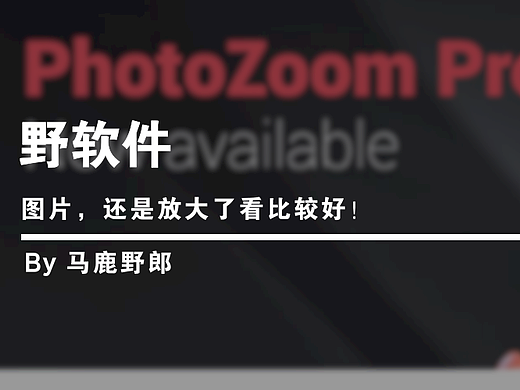 【野软件】图片，还是放大了看比较好！