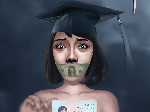 《校园贷，我们不约》插画海报设计过程~