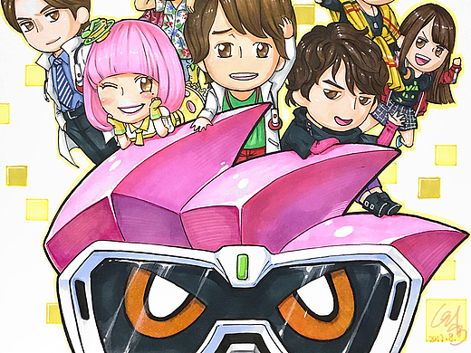 手绘-《假面骑士ex-aid》q版-完结纪念