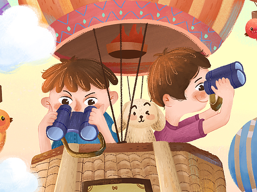 命題《飛翔》（個(gè)人主頁(yè)-ZMjIzMDAzMDA=） - 兒童插畫 - 站酷設(shè)計(jì)師YW__WANG原創(chuàng)素材 - 站酷ZCOOL