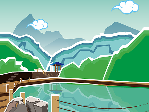 山上的湖