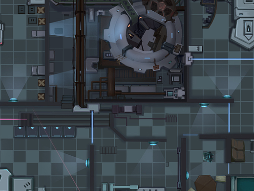 steam俯视朋克风发电室