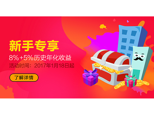 APP新手专享banner移动端UI金融理财