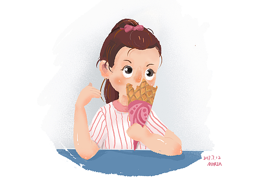 吃冰激凌的小姑凉~