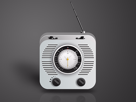 收音机拟物图标