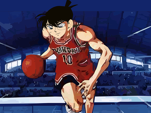 扣篮不用跳的柯南（个人主页-ZMzEyNzcyMTI=） - 商业插画 - 站酷设计师扣篮不用跳原创素材 - 站酷ZCOOL