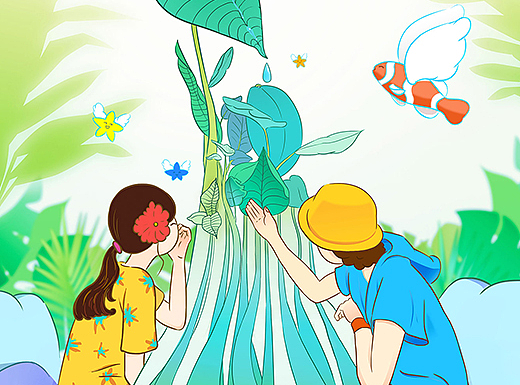 手绘的二十四节气海报