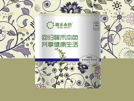 稼禾本色卫生纸系列包装设计