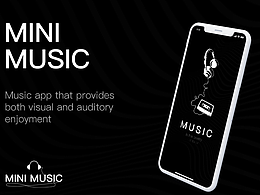 黑白系音乐App展示页