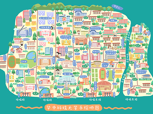 百所高校手绘地图-超级课程表