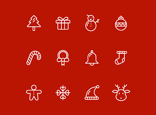 圣诞图标之线性icon