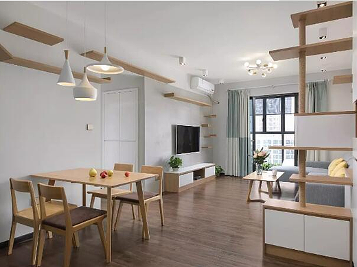 宾悦龙城80平两室一厅现代简约风格装修样板间