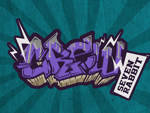涂鸦字体设计CREW