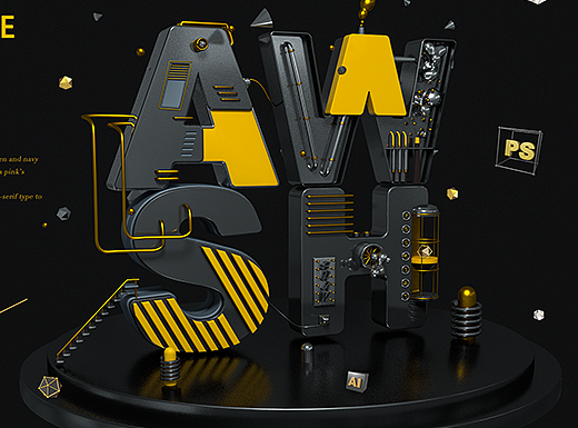 C4D字体练习