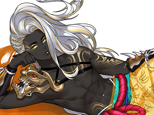 鬼王酒吞童子-堇茶如飴（個人主頁-ZNDA5MDUzNzI=） - 商業(yè)插畫 - 站酷設(shè)計(jì)師囚徒兩米八原創(chuàng)素材 - 站酷ZCOOL