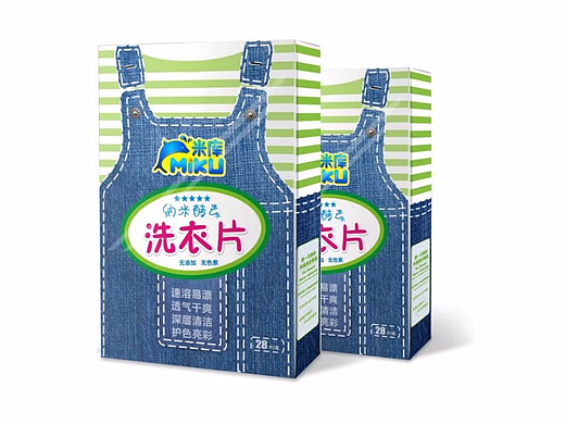 米库洗衣片包装设计