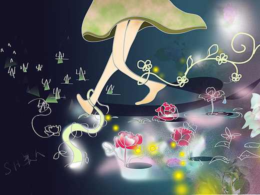 使我痛苦的一切，必使我更強(qiáng)大。（個(gè)人主頁(yè)-ZMjM0NDMzNzI=） - 繪畫(huà) - 站酷設(shè)計(jì)師SH美人原創(chuàng)素材 - 站酷ZCOOL