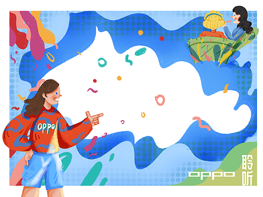 OPPO Enco Free耳机    聆听系列   粉蓝 