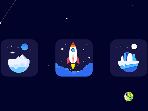 星球图标设计