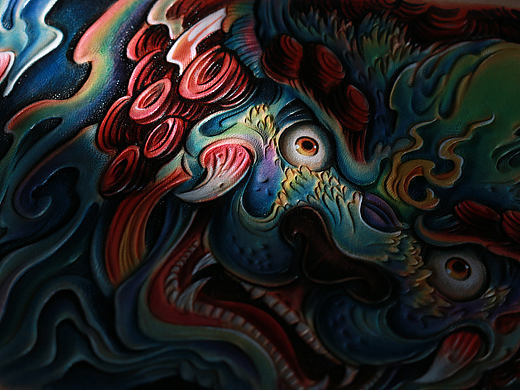 【革也皮雕】灵魂深处的眼睛——福狮绘短夹