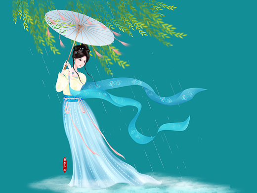 古风绘画  汉服人物 古代仕女