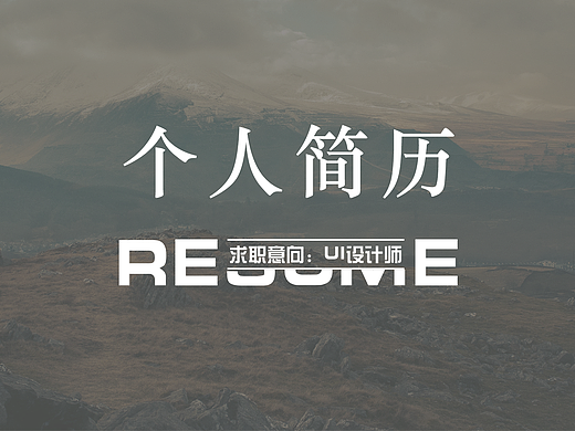 个人简历
