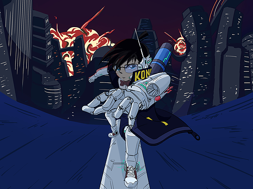 最“科技”柯南（个人主页-ZMzEzNTQ4MjQ=） - 商业插画 - 站酷设计师墨漓Morry原创素材 - 站酷ZCOOL