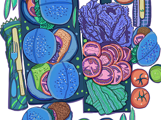 美食插画系列-1（个人主页-ZMjMwMjMxMDA=） - 商业插画 - 站酷设计师小程的画原创素材 - 站酷ZCOOL