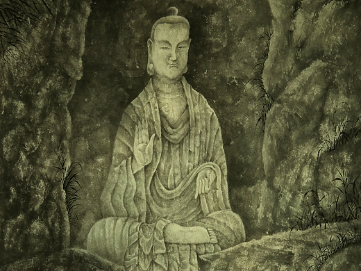 水墨插画《问禅》