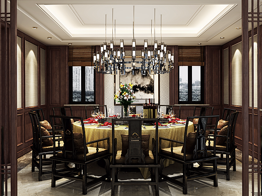 餐厅 茶室（个人主页-ZMjMxMzczODg=） - 家装设计 - 站酷设计师LLarva原创素材 - 站酷ZCOOL