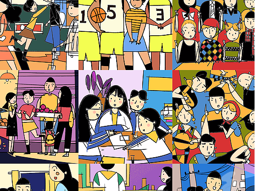 浙江传媒学院2017毕设【开心的事--动态插画】