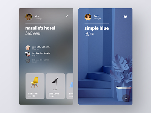 Fluent Design UI 界面（个人主页-ZMjM3NzUyMDg=） - APP界面 - 站酷设计师inn_原创素材 - 站酷ZCOOL