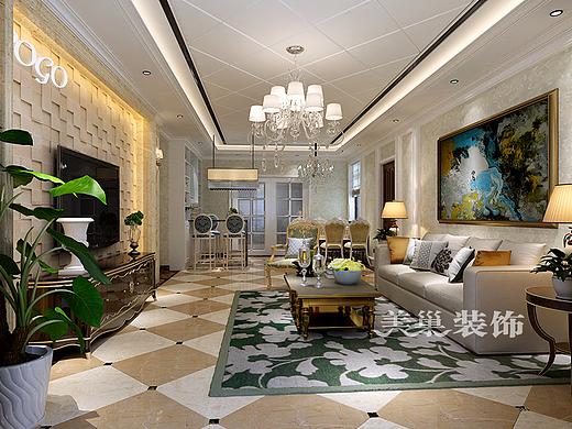 南阳155平四室两厅简欧风格装修效果图（个人主页-ZMjI5NzkzMzI=） - 家装设计 - 站酷设计师青柠檬柚子原创素材 - 站酷ZCOOL