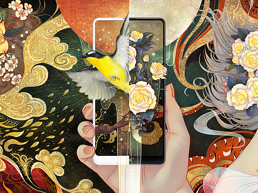 《荏苒日月》小米MIX2全面屏海报创意设计大赛
