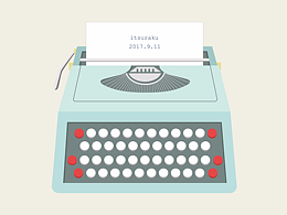 AI 绘制复古打字机练习