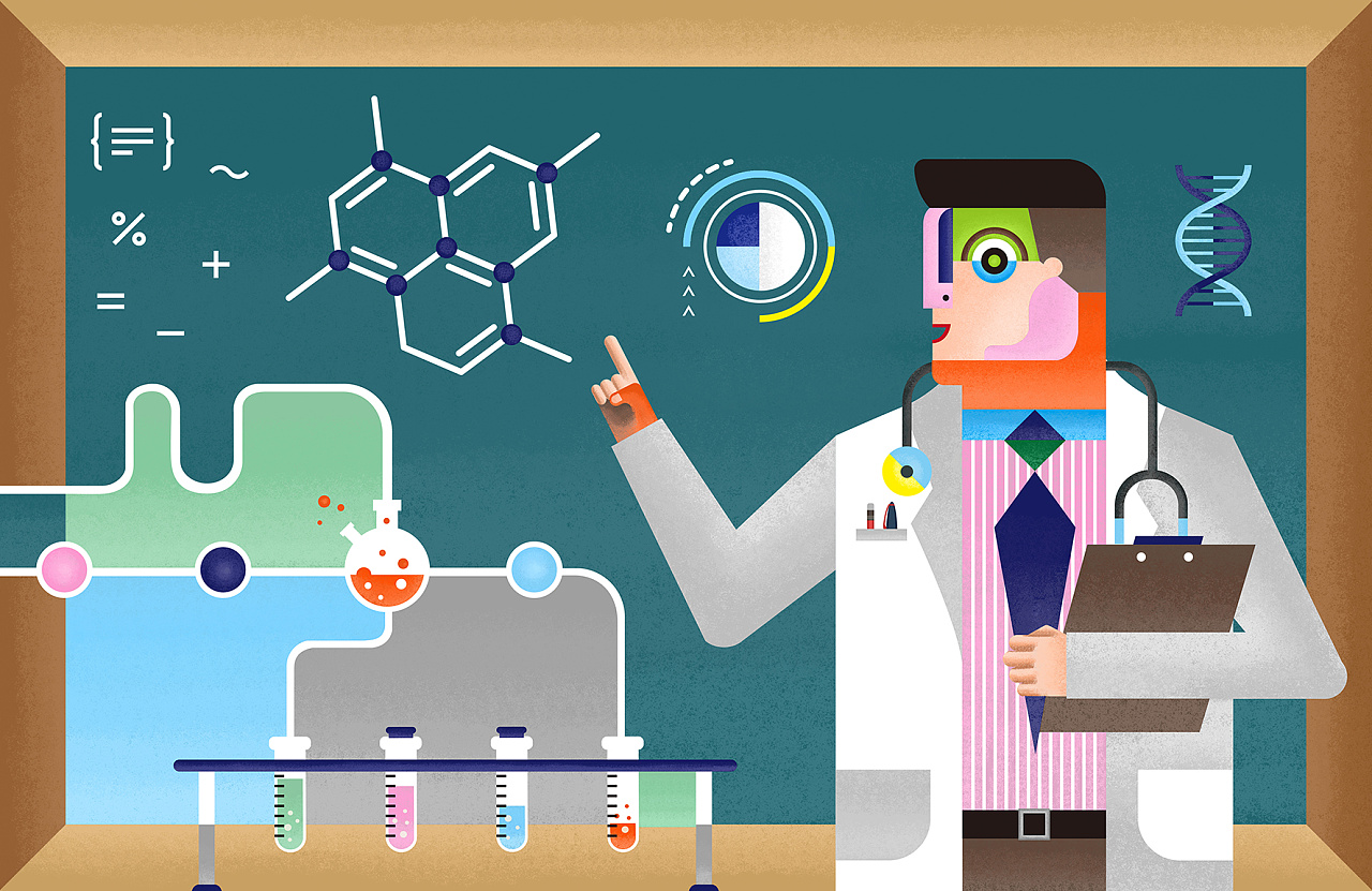 医学与研究-系列插画