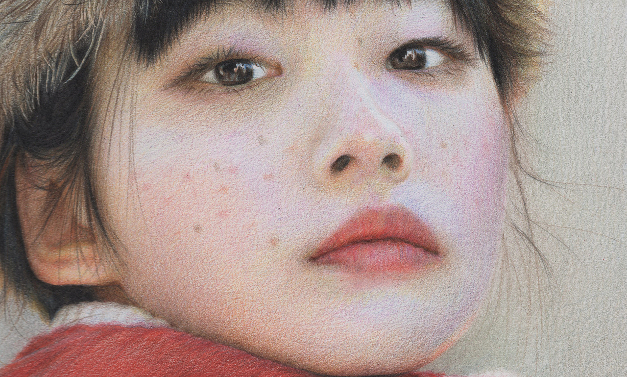 《戴红色围脖的女孩》（图ZMTExNTc3NDk2） - 绘画 - 站酷设计师范晓杰原创素材 - 站酷ZCOOL