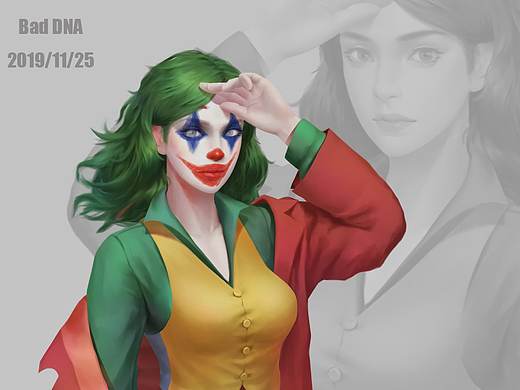 joker（小丑） 同人（個(gè)人主頁(yè)-ZNDEwMjkxMjA=） - 創(chuàng)作習(xí)作 - 站酷設(shè)計(jì)師BadDNA原創(chuàng)素材 - 站酷ZCOOL